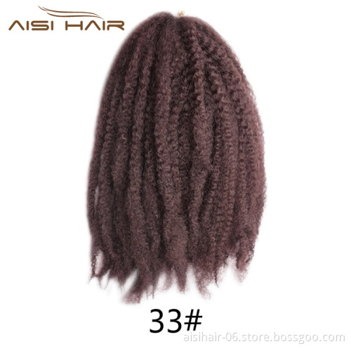 Aisi Hair Synthetic Marley Crochet Braids Hair Soft Afro Kinky Crochet Braids Hair Extensions for Black Women